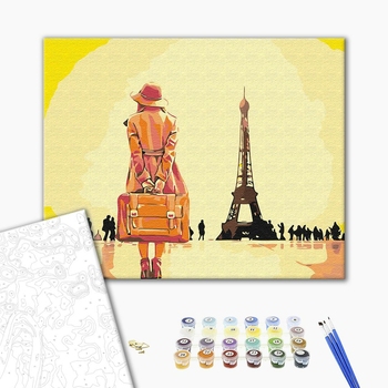 Картина по номерам Для початківців - Мандрівниця в Парижі