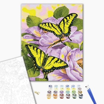 Картина по номерам Тварини, птахи та риби - Нежные бабочки