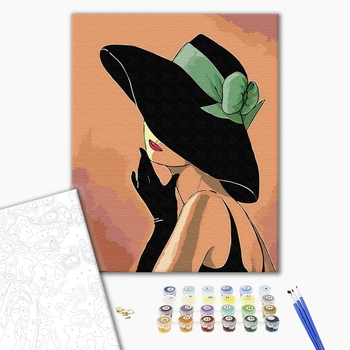 Картина по номерам Люди на картинах - Дама в капелюсі