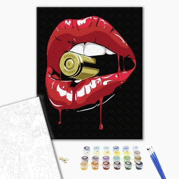 Картина по номерам Люди на картинах - Губи з кулею