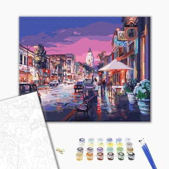 Картина по номерам Города - Після дощу