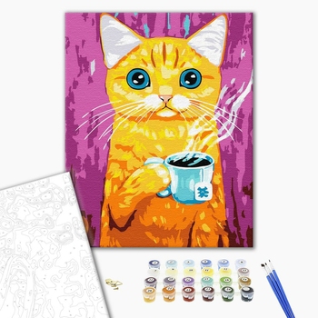 Картина по номерам Тварини, птахи та риби - Голубоглазый кот