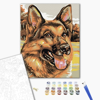 Картина по номерам Тварини, птахи та риби - Овчарка
