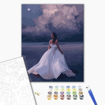 Картина по номерам Люди на картинах - Красуня в білому