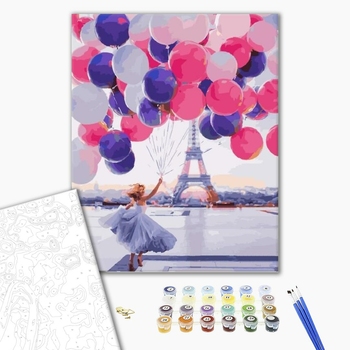 Картина по номерам Люди на картинах - Париж в кулях