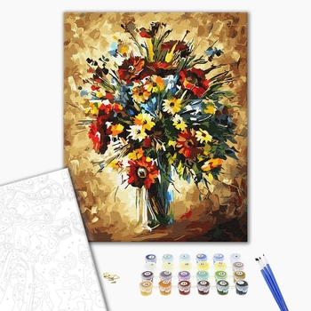 Картина по номерам Квіти - Полевые цветы