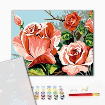 Картина по номерам Преміум картини - Цветенье роз