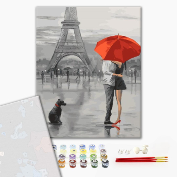 Картина по номерам Преміум картини - Любов в Парижі