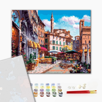 Картина по номерам Преміум картини - Красочный город