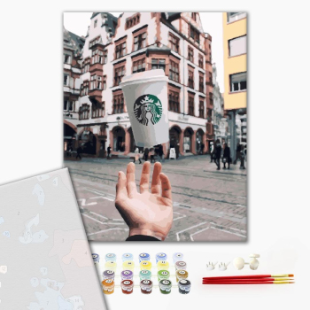 Картина по номерам Преміум картини - Магия кофе