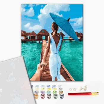 Картина по номерам Преміум картини - Следуй за мной Мальдивы