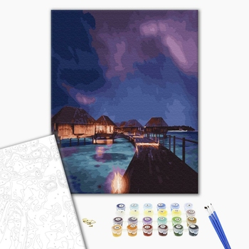 Картина по номерам Природа - Сказочные Мальдивы