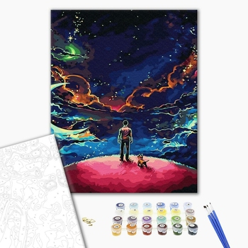 Картина по номерам Космос - Маленький принц в космосі