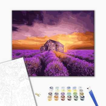 Картина по номерам Пейзажі - Лавандовий дім