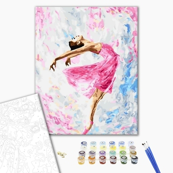 Картина по номерам Люди на картинах - Танок фарб