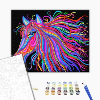 Картина по номерам Поп Арт - Веселковий скакун