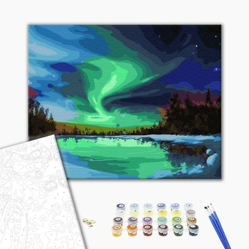 Картина по номерам Пейзажі - Північне сяйво