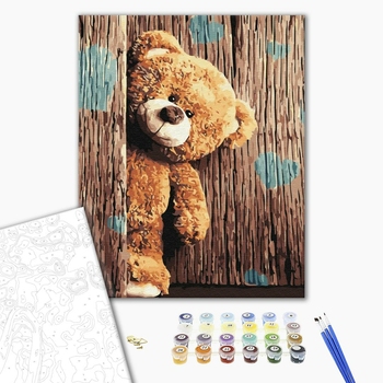 Картина по номерам Тварини, птахи та риби - Тедді