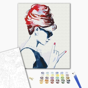 Картина по номерам Люди на картинах - Стильная Одри