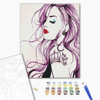 Картина по номерам Для початківців - Дівчина з татуюванням