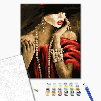 Картина по номерам Люди на картинах - Дорожче перлів