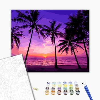 Картина по номерам Природа - Тропічний захід
