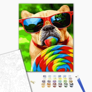 Картина по номерам Тварини, птахи та риби - Літній песик