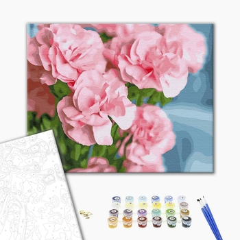 Картина по номерам Для початківців - Рожева камелія