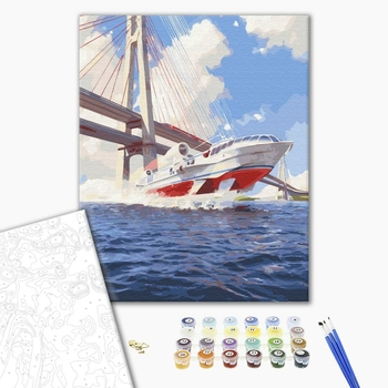 Картина по номерам Кораблі, автомобілі та літаки - Човен