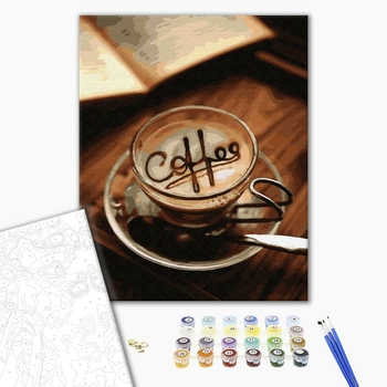 Картина по номерам Натюрморти - Кава в чашці