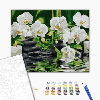 Картина по номерам Квіти - Спокій біля орхідей