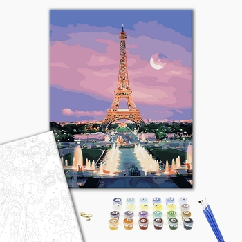 Картина по номерам Города - Паризький вечір