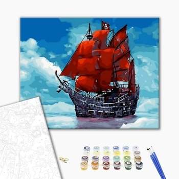 Картина по номерам Кораблі, автомобілі та літаки - Мрія Асоль