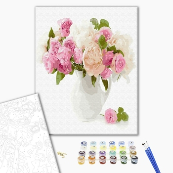 Картина по номерам Квіти - Ніжний букет квітів