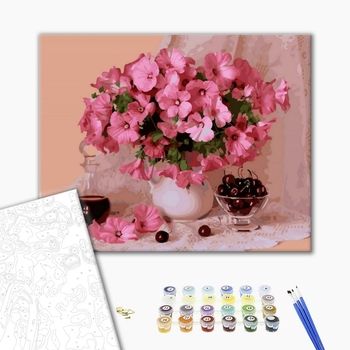 Картина по номерам Квіти - Цвітіння і вишні