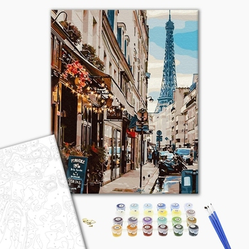 Картина по номерам Города - Париж з-за рогу