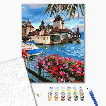 Картина по номерам Города - Містечко в Швейцарії