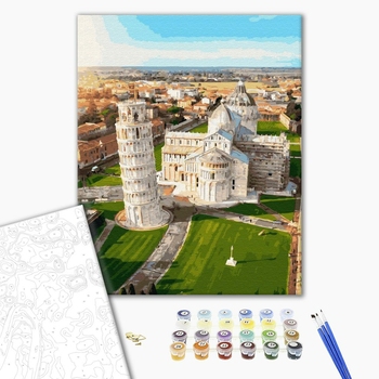 Картина по номерам Города - Вид на Пізанську Вежу