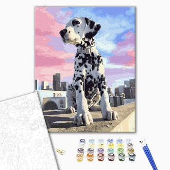 Картина по номерам Тварини, птахи та риби - Далматинець в місті