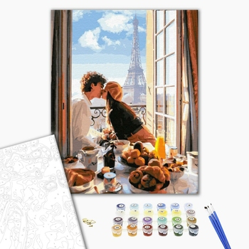 Картина по номерам Люди на картинах - Побачення в Парижі