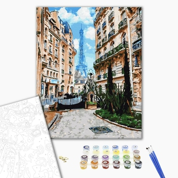 Картина по номерам Города - Вид на Ейфелеву вежу