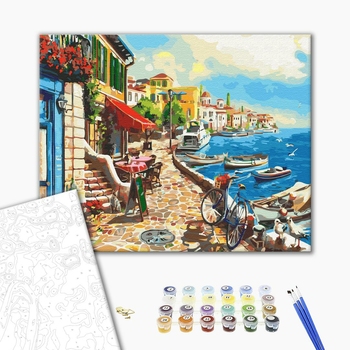 Картина по номерам Природа - Приморський городок