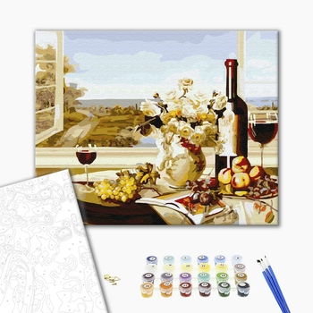 Картина по номерам Натюрморти - Романтика біля вікна