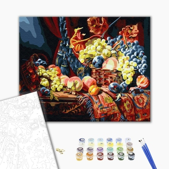 Картина по номерам Квіти - Натюрморт с фруктами