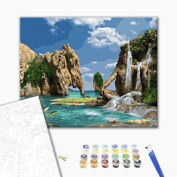 Картина по номерам Природа - Лагуна між скелями