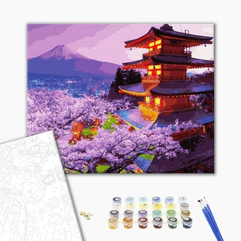 Картина по номерам Города - Вечір в Японії