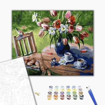 Картина по номерам Квіти - Літо в саду