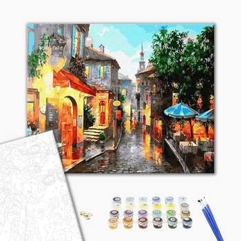 Картина по номерам Города - Місто в вечірньому світлі