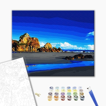 Картина по номерам Природа - Приплив біля скель