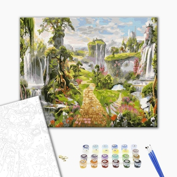 Картина по номерам Квіти - Город водопадов